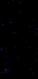 Galaxy-themed night sky wallpaper with purple stars on a black background.