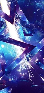 Colorful abstract galaxy shards mobile wallpaper.