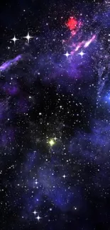 Beautiful galaxy wallpaper with stars and vibrant cosmic colors.