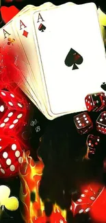 Gambling Red Material Property Live Wallpaper