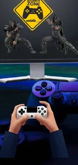 Game Controller Light Black Live Wallpaper