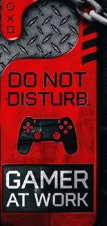 Red gamer do not disturb sign wallpaper