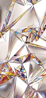 Geometric abstract art with colorful patterns