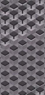 Abstract geometric pattern with black cubes.