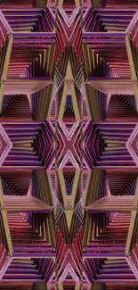 Geometric abstract pattern mobile wallpaper in pink tones.