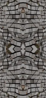 Intricate geometric abstract pattern wallpaper with 3D shapes.