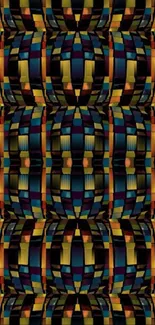 Colorful geometric abstract pattern wallpaper.