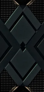 Dark geometric abstract wallpaper design.