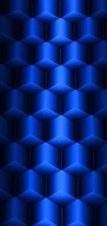 Geometric blue 3D mobile wallpaper with a modern pattern.