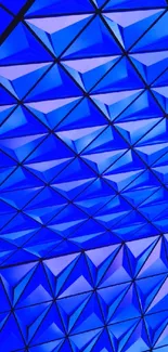 Geometric blue abstract wallpaper with modern design.