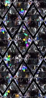Geometric crystal pattern with holographic effects.