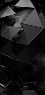 Sleek black geometric wallpaper for phones.