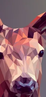 Polygonal geometric deer art with vibrant colors.