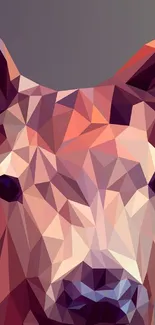 Polygonal geometric deer wallpaper art for mobile devices.