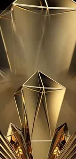 Gold geometric shapes with elegant design