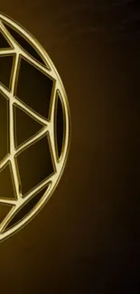 Abstract geometric golden design wallpaper.