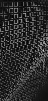 Abstract black and white geometric grid wallpaper with a modern, sleek design.
