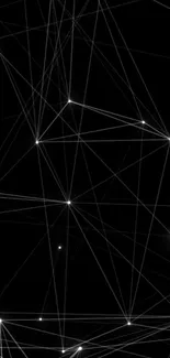 Abstract wallpaper with geometric lines on black background.