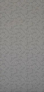 Geometric maze pattern in gray tones as phone wallpaper.