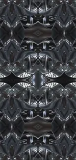 Intricate geometric metallic mobile wallpaper design.