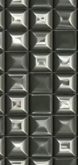 Geometric metallic tile texture wallpaper.