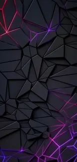 Geometric abstract wallpaper with neon colors.