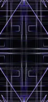 Abstract geometric wallpaper with neon lines