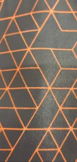 Geometric orange and black pattern wallpaper, ideal for modern style.