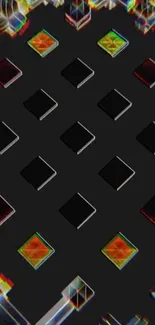 Vibrant geometric pattern mobile wallpaper.