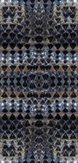 Geometric pattern wallpaper with dark hues.