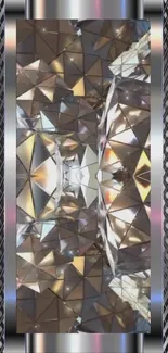 Geometric prism wallpaper with metallic shine.