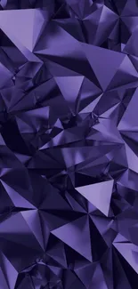 Geometric purple crystal pattern wallpaper.