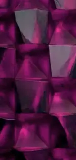 3D geometric purple crystal wallpaper pattern