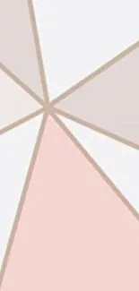 Geometric rose gold wallpaper with triangles.