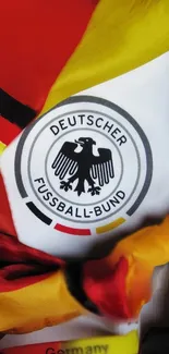 German football emblem with national colors in vibrant design.