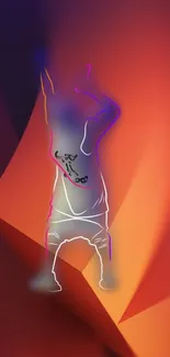 Gesture Art Electric Blue Live Wallpaper