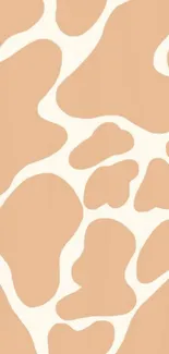 Giraffe print mobile wallpaper with tan and white colors.