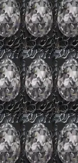 A glamorous wallpaper featuring a diamond pattern with a luxurious texture.