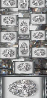 Luxurious mobile wallpaper with diamond pattern.