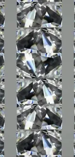 Mobile wallpaper featuring a repeating diamond pattern.