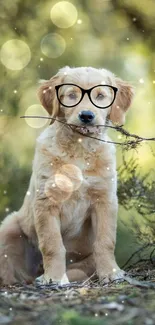 Glasses Dog Dog Breed Live Wallpaper