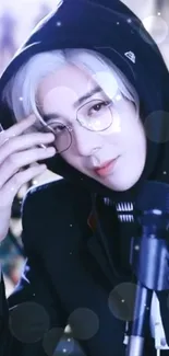 Glasses Lip Hand Live Wallpaper