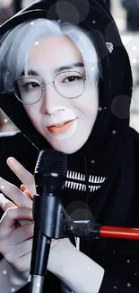 Glasses Outerwear Microphone Live Wallpaper