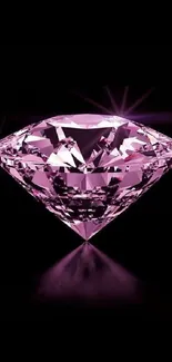 Stunning pink diamond artwork on a dark background, perfect for mobile wallpaper.