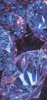 Vibrant blue gemstones shimmering in light.