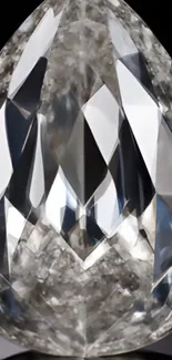 Close-up of a sparkling diamond with intricate facets.