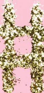 Glittery hashtag on soft pink background wallpaper.