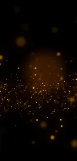 Glittering gold particles against a dark backdrop, creating a luxurious effect.