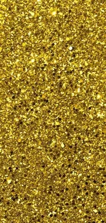 Gold glitter wallpaper for mobile device, featuring sparkling elegance.