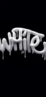 White graffiti text on a black background for mobile wallpaper.